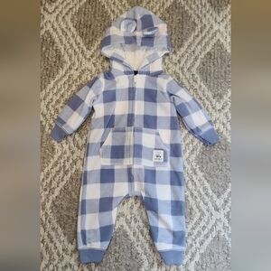 Carter's Blue and White Plaid One Piece